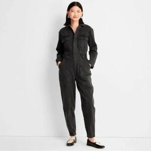 Universal Thread Women's Black Denim Jumpsuit
